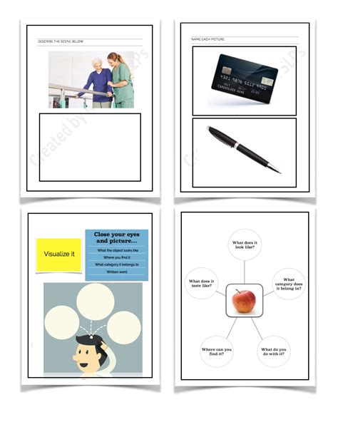 Printable Aphasia Therapy Worksheets