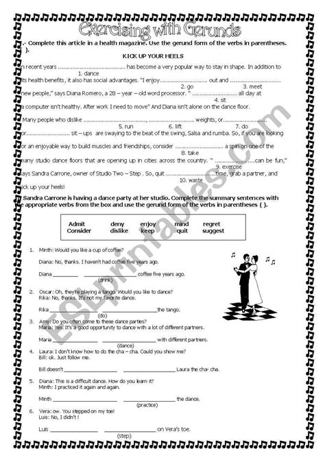 English Grammar Gerunds Worksheets