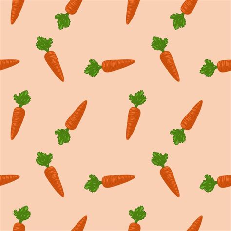 Premium Vector Seamless Pattern With Carrot