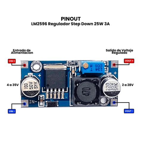 Lm2596 Regulador Step Down 25w 3a Unit Electronics