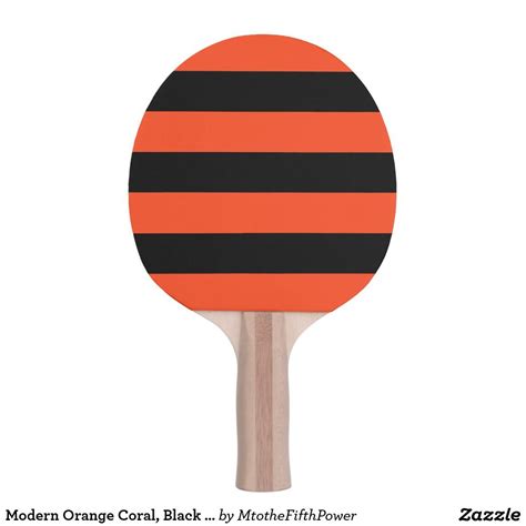 Modern Orange Coral Ping Pong Paddle