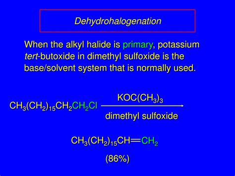 Ppt Dehydrohalogenation Of Alkyl Halides E2 And E1 Reactions In Detail Powerpoint Presentation