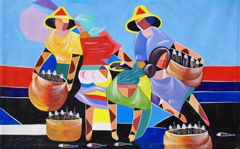 Fish Vendor By Cesar F Balagot Philippine Art Filipino Art Famous