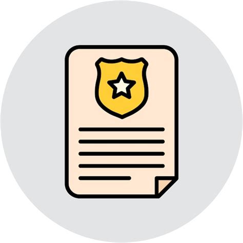 Premium Vector Police Certificate Vector Illustration Style