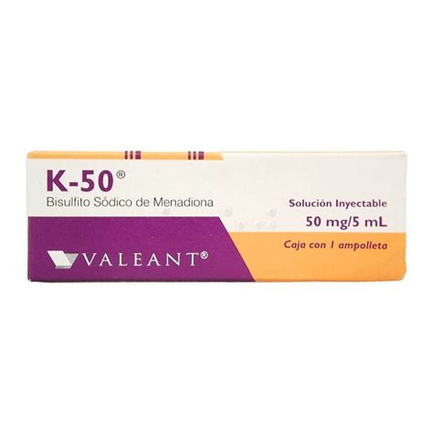 K 50 solución inyectable 5 ml Walmart