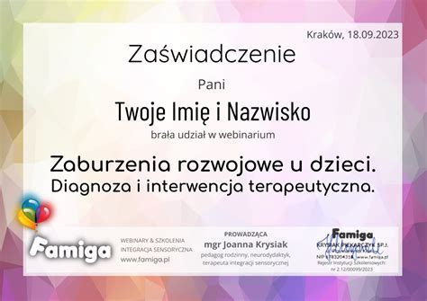 Webinar 155 Zaburzenia Rozwojowe U Dzieci Famiga