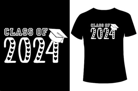 Diseño De Camiseta De Clase De 2024 Vector Premium