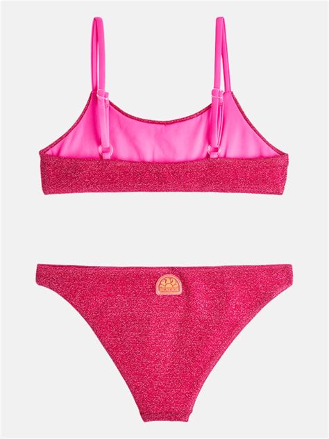 Sundek Bikini With Bandeau Top And Fixed Bottom Junior Swimwear Nencini Sport