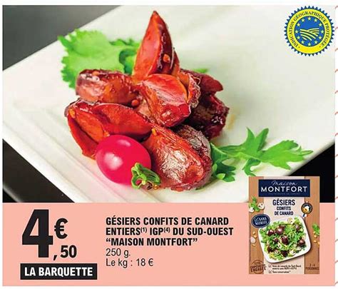 Promo G Siers Confits De Canard Entiers Igp Du Sud Ouest Maison