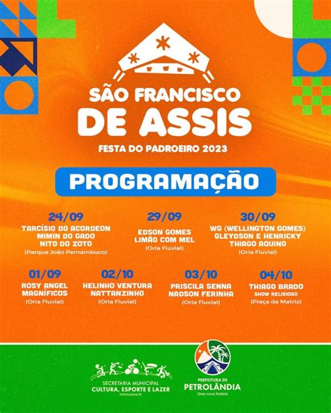 Prefeitura de Petrolândia divulga Programação da Festa do Padroeiro São