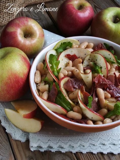 Insalata Con Cannellini Mela E Prosciutto Crudo Zenzero E Limone