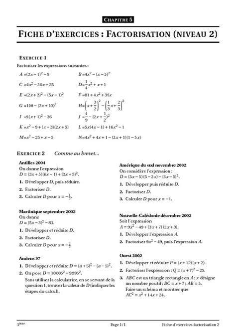 Calcul littéral 3ème Cours Exercices Collège Mathématiques