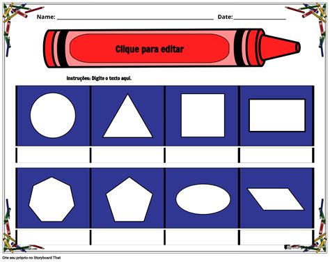 Planilha De Formas 2d Inspirada Em Giz De Cera