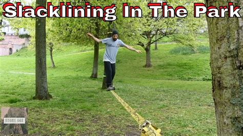 Learning To Slackline I Try Slacklining For The First Time Youtube