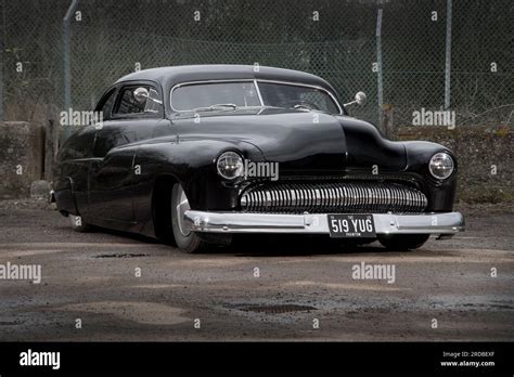 1949 Mercury Lead Sled Traditional Low Rider Custom Car Stock Photo