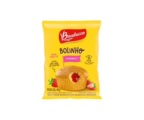 BOLINHO BAUNILHA RECHEADO MORANGO BAUDUCCO 30G CAIXA 14 UNIDADES