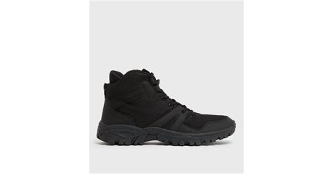 Black Chunky Trainer Boots New Look