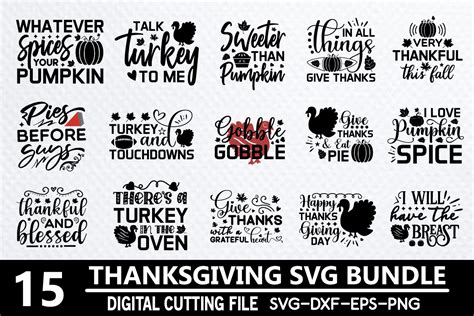 Thanksgiving Svg Bundle By Creativesvgzone Thehungryjpeg