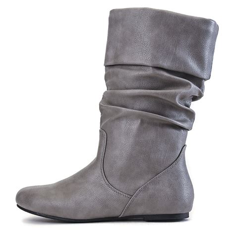 SHIEKH Women S Mid Calf Boot Kalisa 27 KALISA 27 DK GREY PU Shiekh