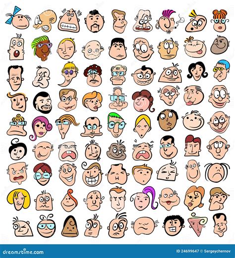 People Face Expression Cartoon Stock Vector - Illustration of person ...