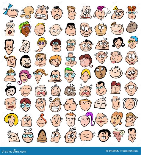 People Face Expression Cartoon Stock Vector Illustration Of Person