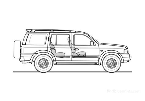 Download Drawing Ford Endeavour Suv 2004 In Ai Pdf Png Svg Formats