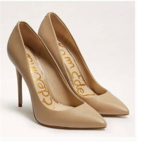 Nwot Sam Edelman Danna Point Toe Stiletto Pumps Tan Nude Leather