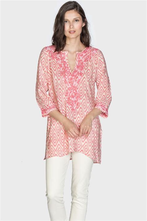 Cynthia Pink Silk Tunic Amaya Textiles Silk Tunic Pink Silk Fashion