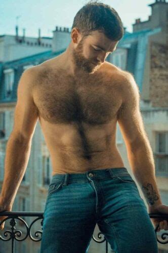 Shirtless Male Hairy Chest Bearded Hunk Balcony Man India Ubuy