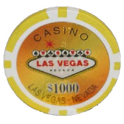 25 Yellow Las Vegas Casino Poker Chips | $1000 Chip Value | CPLV-$1000* ...