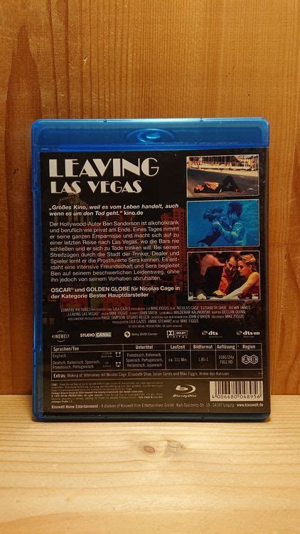 Leaving Las Vegas Blu Ray Mit Elisabeth Shue Nicolas Cage Kaufen Auf