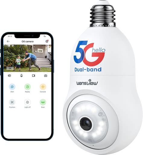 Amazon Wansview 2K Light Bulb Security Camera 5G 2 4G WiFi 360