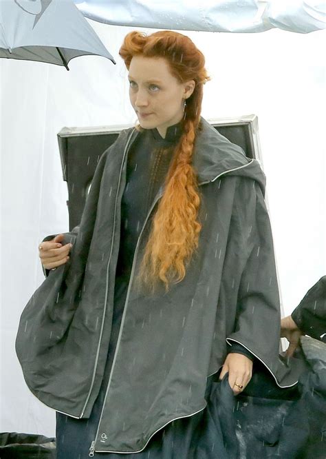 Saoirse Ronan On The Set Of Mary Queen Of Scots In London