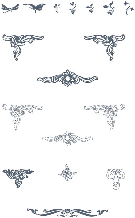 Art Nouveau Vector Ornaments