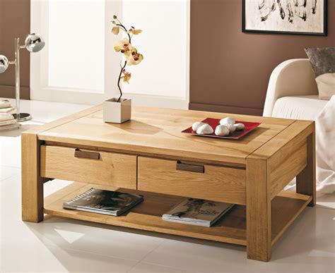 Table Basse Relevable Extensible Bois Massif