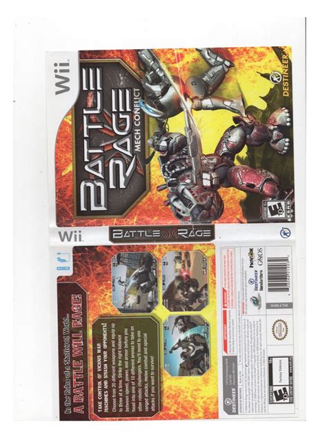 Battle Rage Mech Conflict Nintendo Wii ARTWORK ONLY Authentic Original