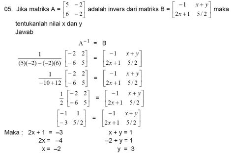 Contoh Soal Invers Matriks Ordo 3x3 Dan Jawabannya