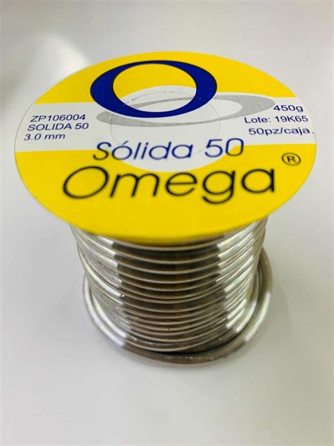 Soldadura Estaño 50 50 450 Grs 7 Mts 3mm Omega Envío gratis