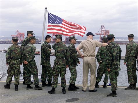 Republic Of Korea Rok Marines Are Given A Tour Of The Uss Essex Lhd