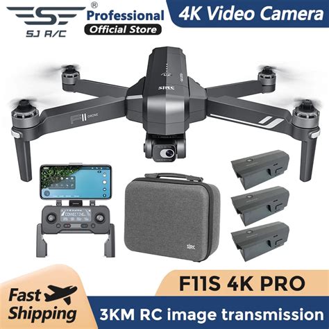 Sjrc F11 F11s 4k Pro Câmera Zangão Profesional 3km 5g Wifi Gps Eis