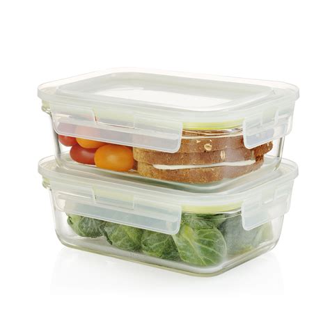 Komax Oven Safe Rectangular Glass Food Storage Containers – Microwave ...