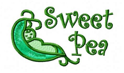 Items similar to Sweet Pea Embroidery Design on Etsy