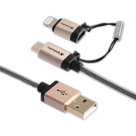 Cable Usb Lightning Micro Usb V De Carga Datos Mallado Metalico