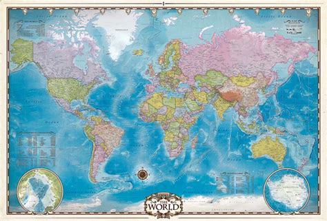 Map Of The World With Poles Jigsaw Puzzle Puzzlewarehouse