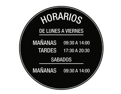 Vinilo Decorativo Personalizado Con Horarios Para Tiendas De Forma