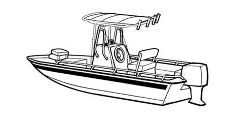 Center Console Boat Clip Art Sketch Coloring Page