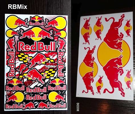 Naklejki Red Bull Monster Energy Rockstar Fox Alpinestars Rbmix Red