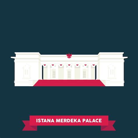 Istana merdeka indonesian president palace realistic | Premium Vector