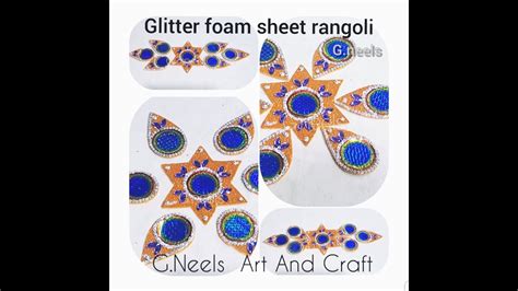 DIY Glitter Foam Sheet Rangoli Making 4 Display Ways 3 YouTube