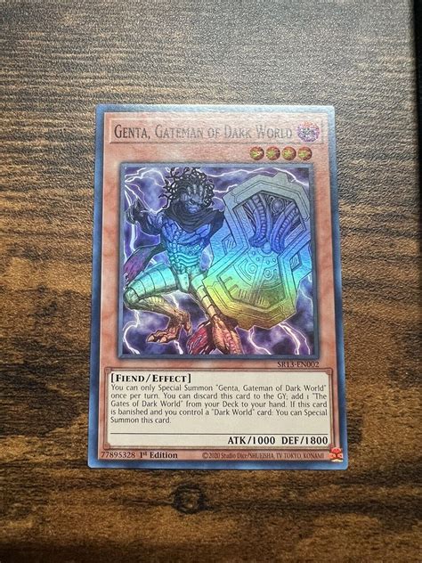 Yugioh Genta Gateman Of Dark World Sr En Super Rare St Nm Ebay